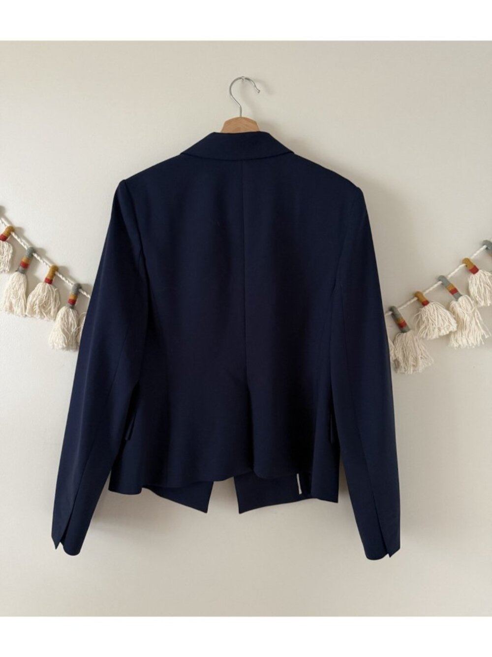 Theory Brince B Traceable Wool Single Breasted Sea Blue Blazer Careerwear NWT 12 - Picture 2 of 11